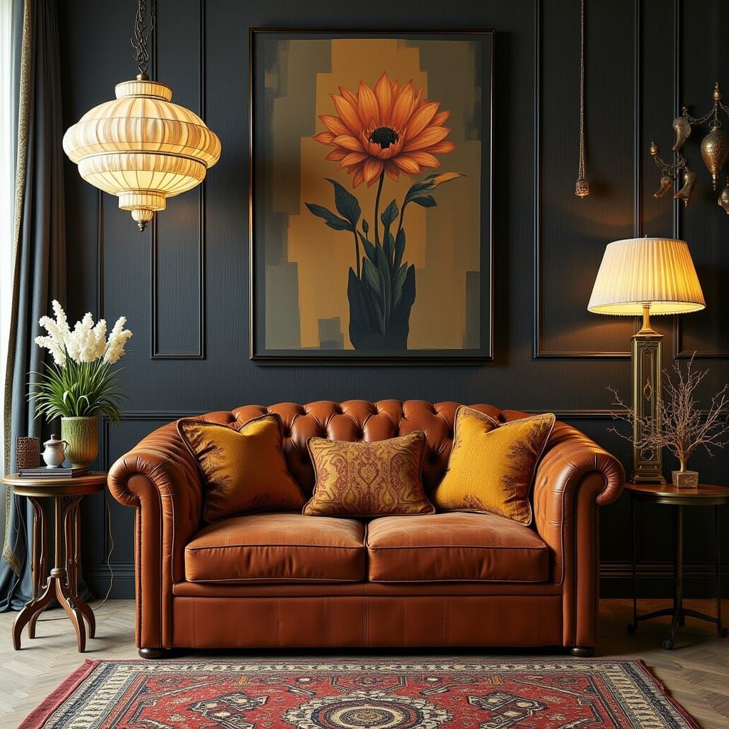 Elegant Art Deco Sitting Room Interior
