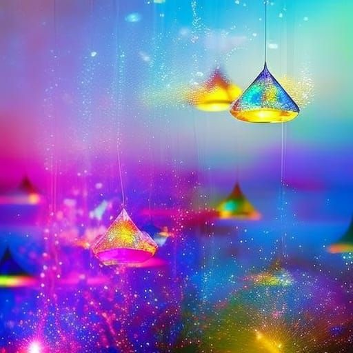 Ethereal Intertwined Souls in Glass and Wonder