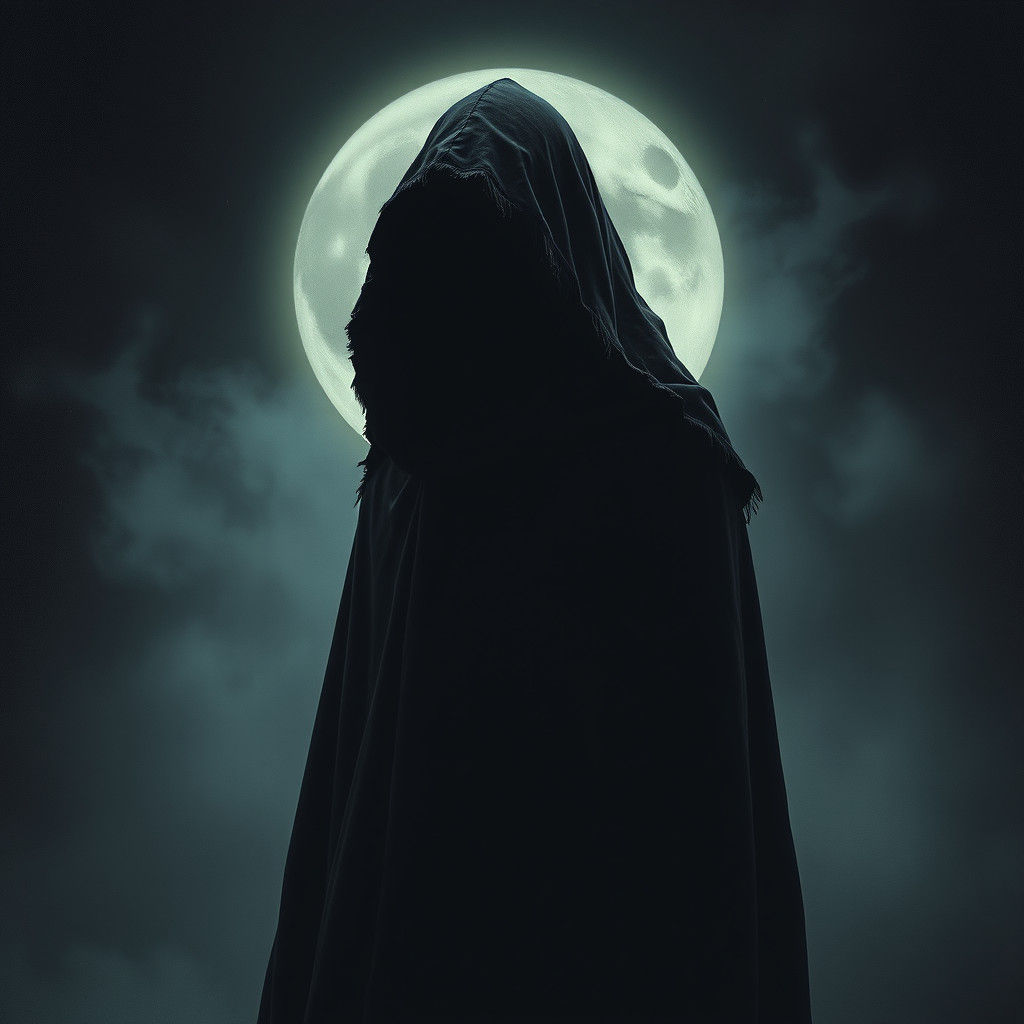 Mysterious Shadow Figure in Baroque Style