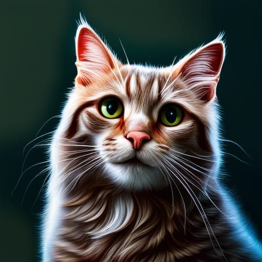 Hyperrealistic Cat Portrait in High Definition