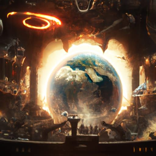 Epic World Stage: Dramatic Digital Matte Painting