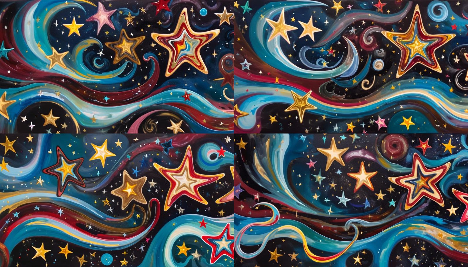 Electromagnetic Coils Surround Newborn Stars in Impasto Styl...