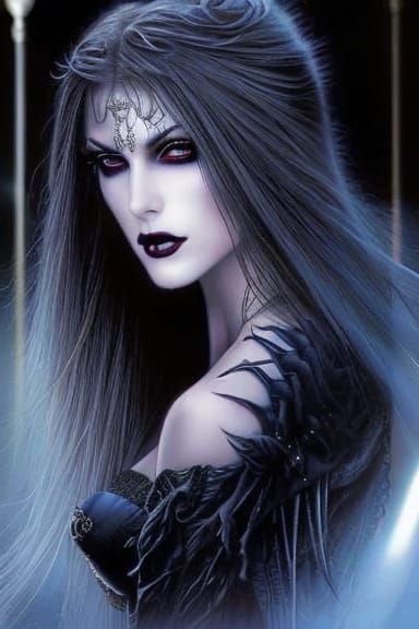 Pitch Black Figure in Dark Monochromatic Style