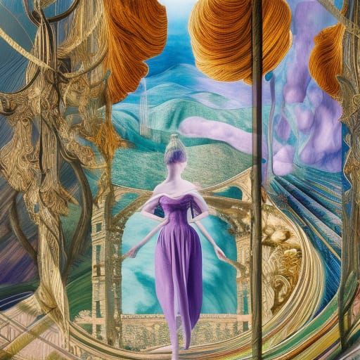 Interactive Fashion House in Ethereal Landscape