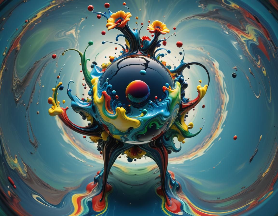 Surreal Fluid Dynamics: Rippling Vibrations and Inverse Rain...