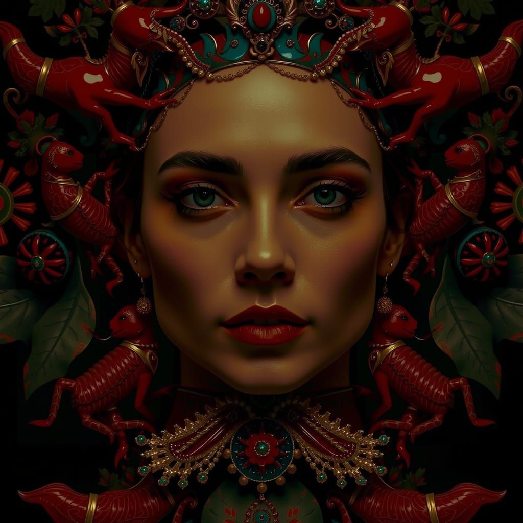 Elegant Woman with Porcelain Skin and Graceful Curves