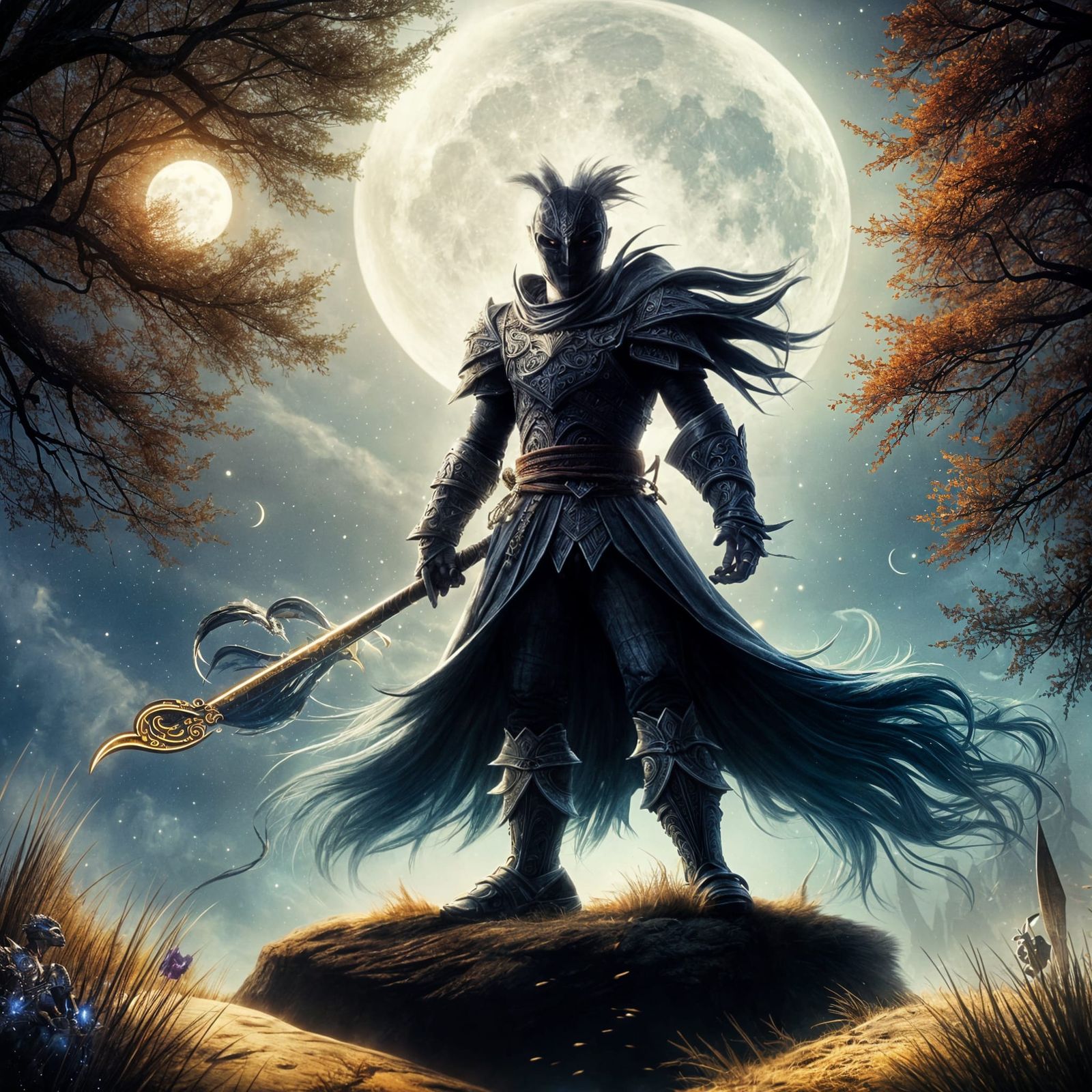 Moonlit Knight in Solitude