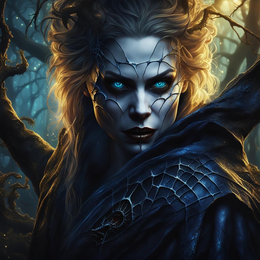 Female Vampire Portrait in Dark Fantasy Style