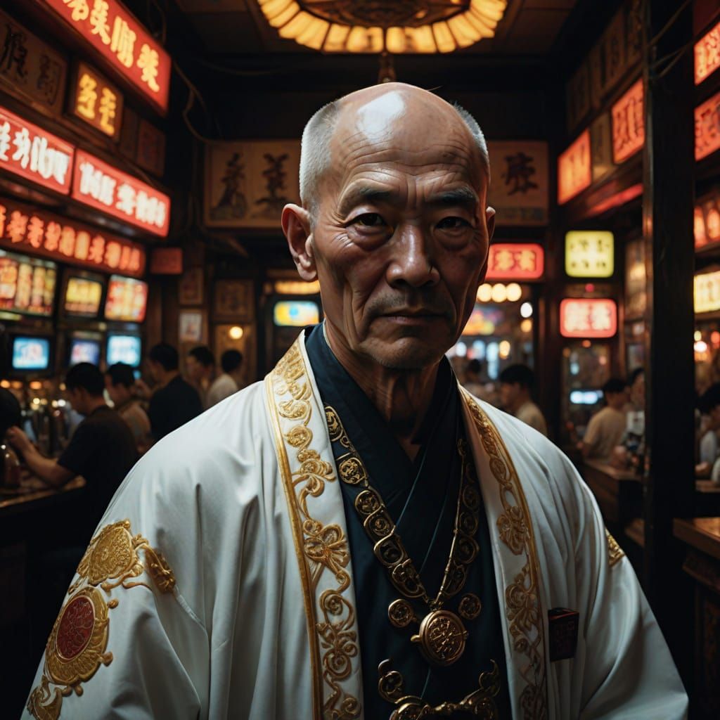 Elegant Stranger Navigates Rowdy Sports Bar