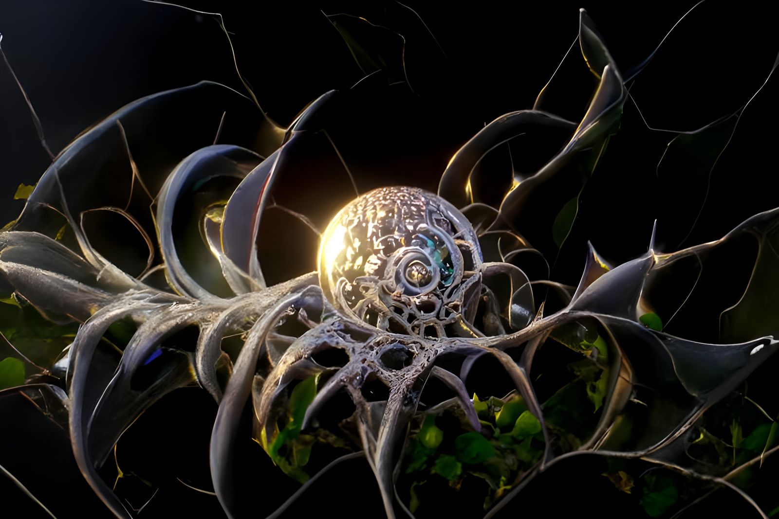 Fractal Planet with Non-Euclidean Geometry in 3D
