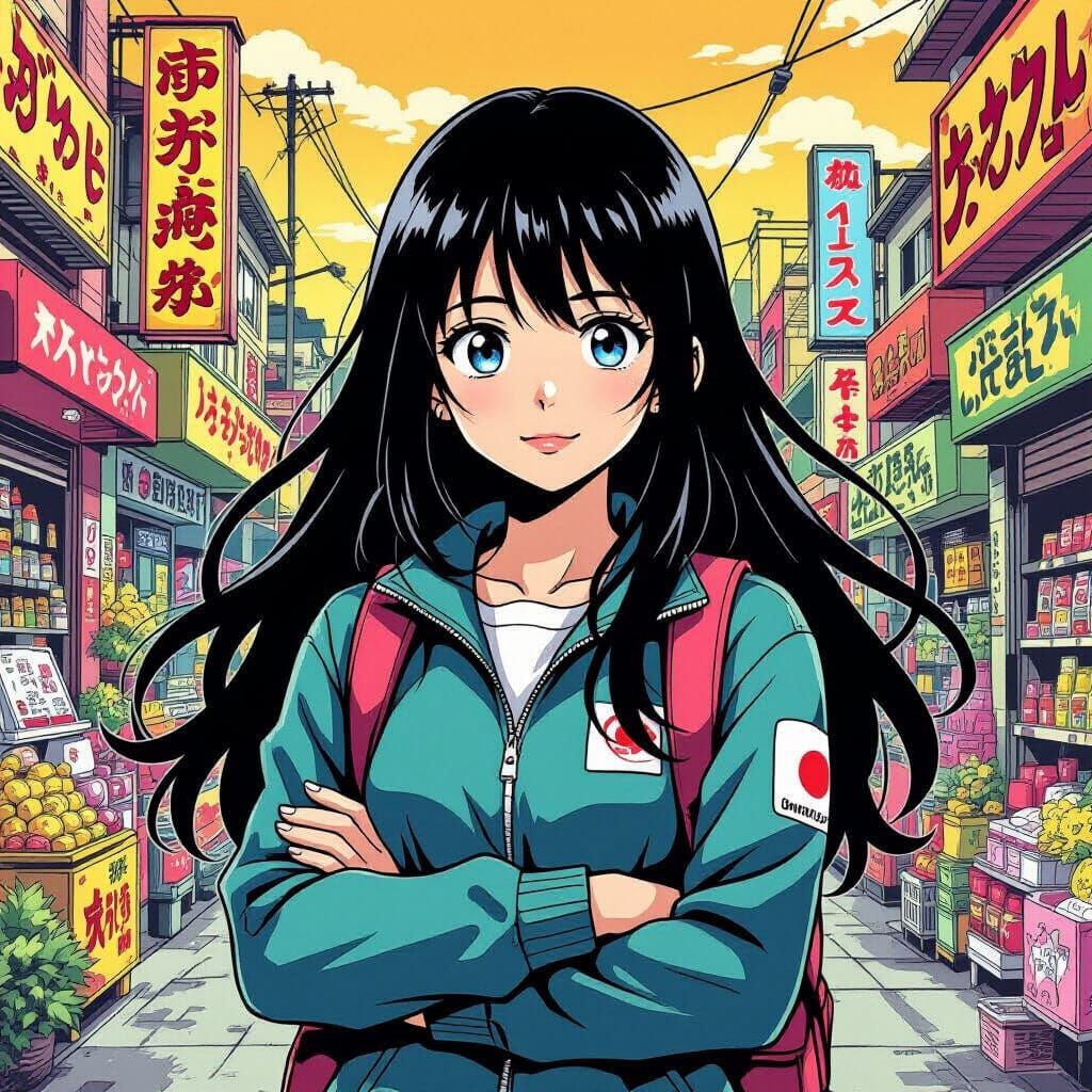 Hinata in Comic Book Style