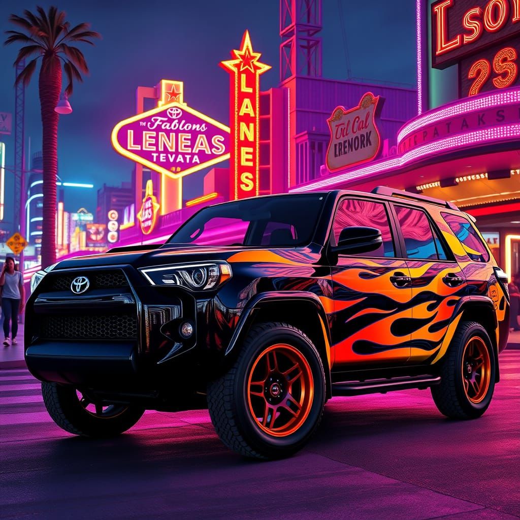 Custom 2024 Toyota 4Runner SR5 Hot Rod with Vibrant Flames, ...