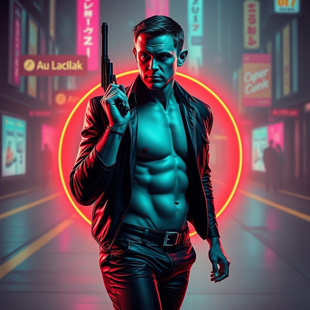 Cyberpunk Bond in Neon Lighting