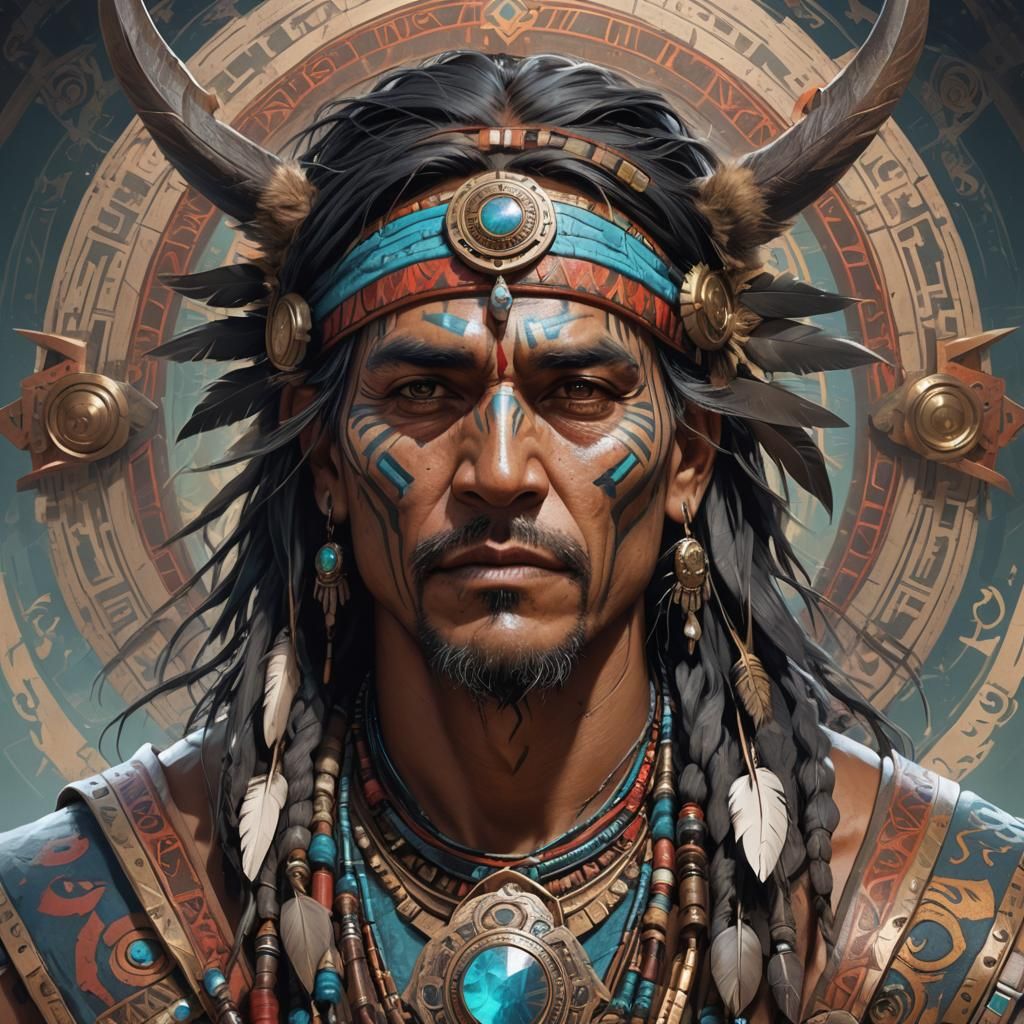 Gothic Indigenous Shaman Portrait in Unreal Engine 5