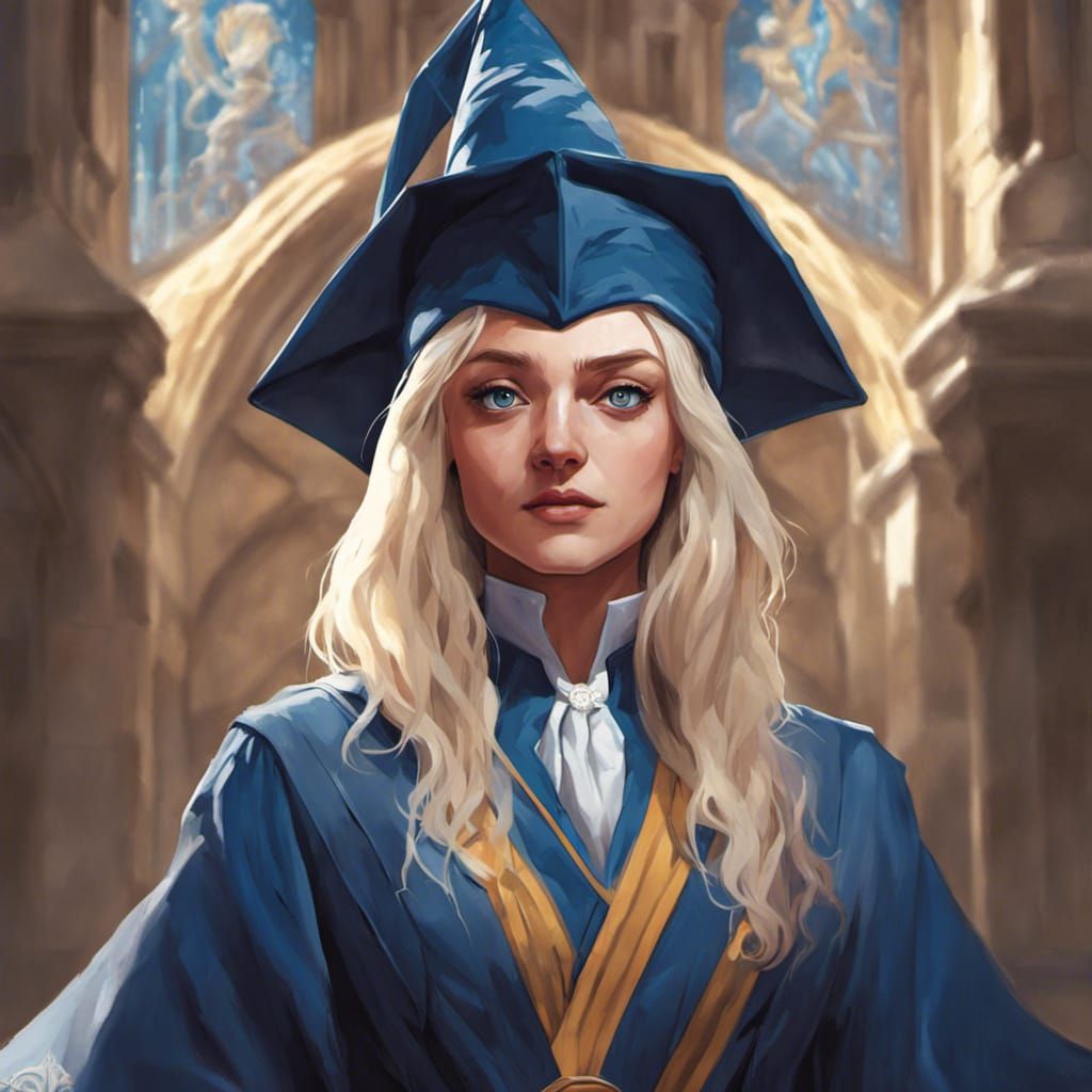 Luna Lovegood Portrait in Ravenclaw Robes