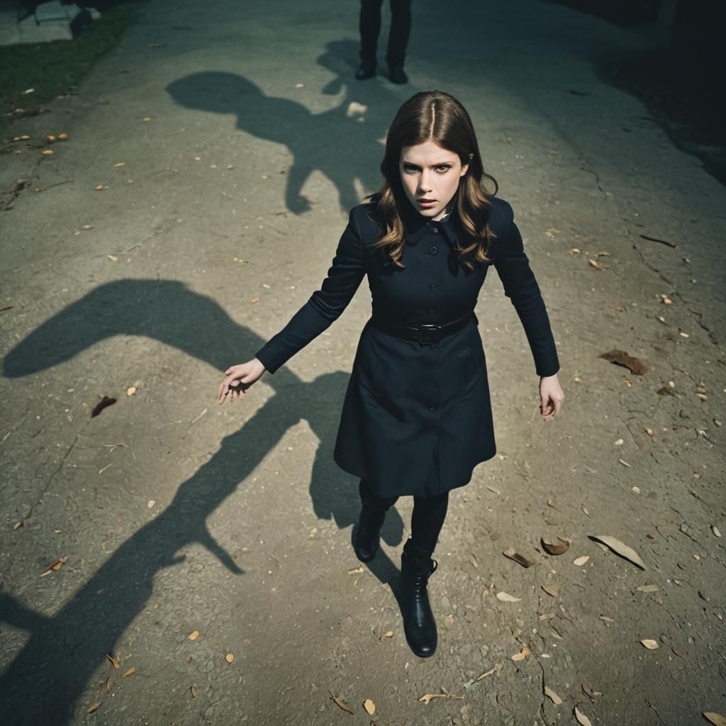 Anna Kendrick and Shadow Monster in Shadow Realm