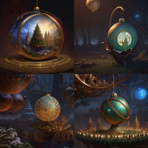 Christmas Labyrinth Ball on Fantastical Tree