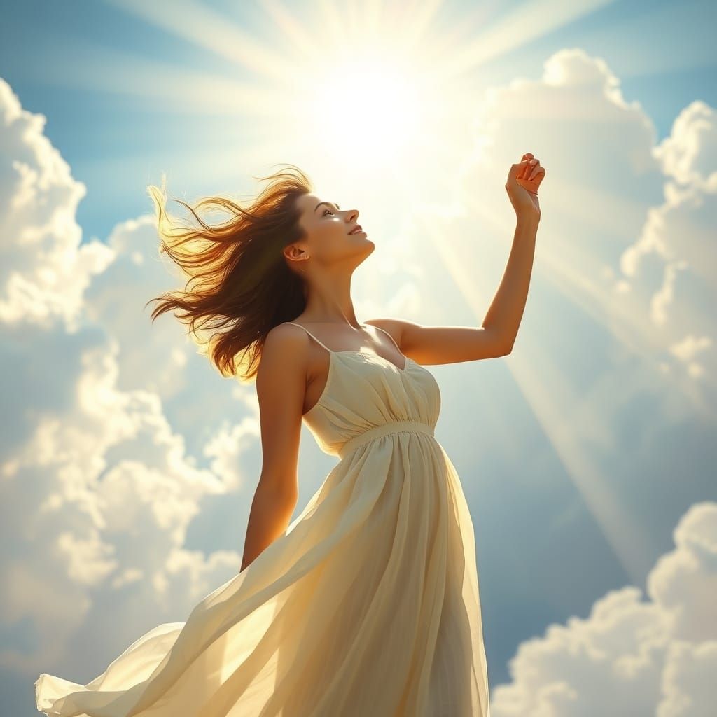 Woman in Sunlight, Dreamy Ethereal Art