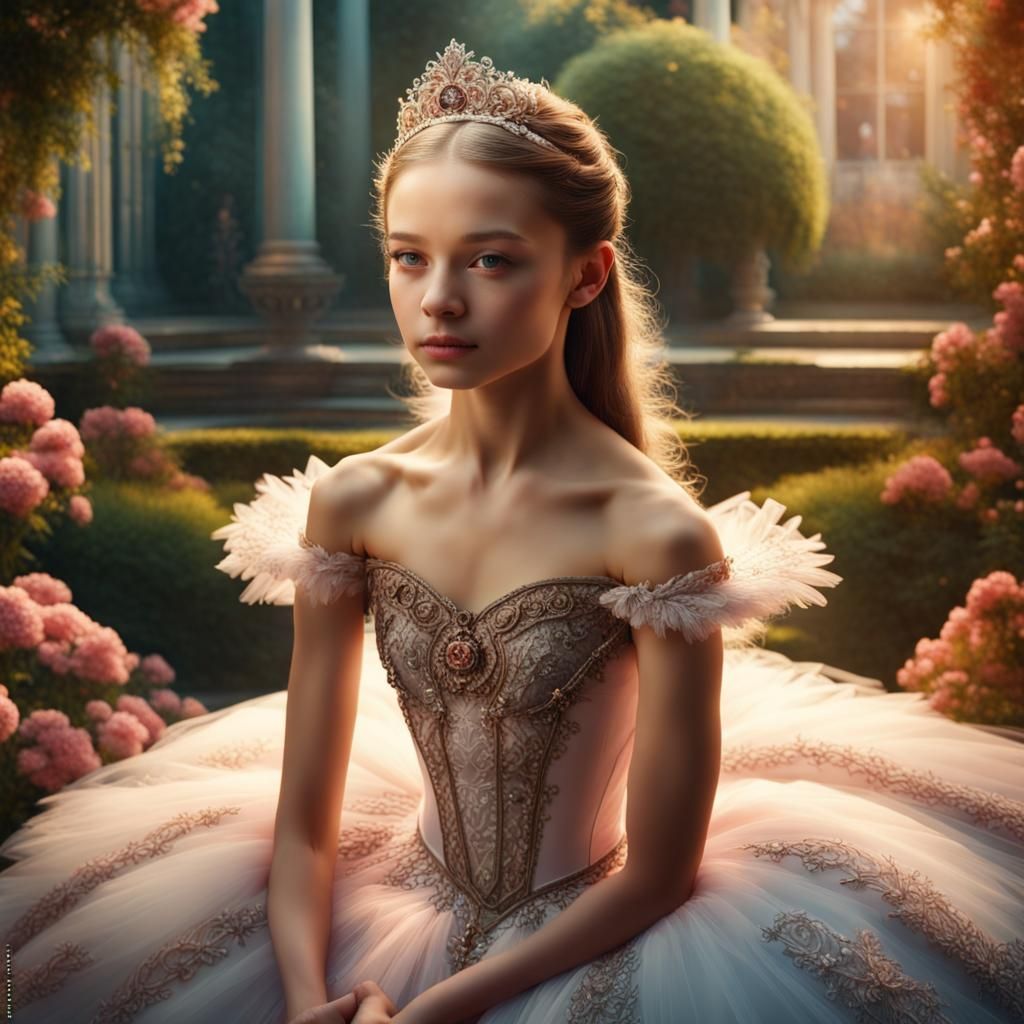 Ballerina's Grand Performance: Digital Matte Painting