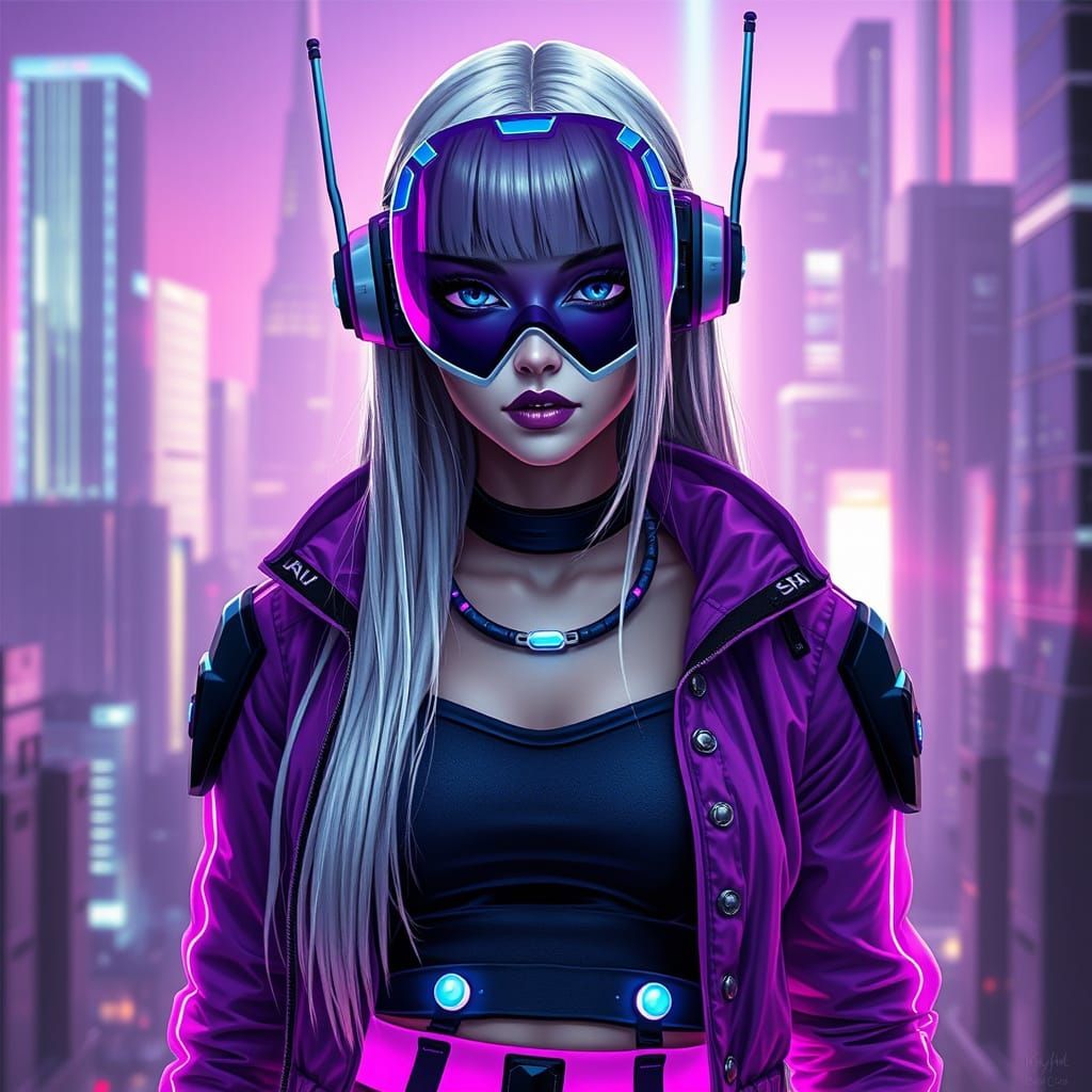 Cyberpunk Humanoid with Androgynous Features