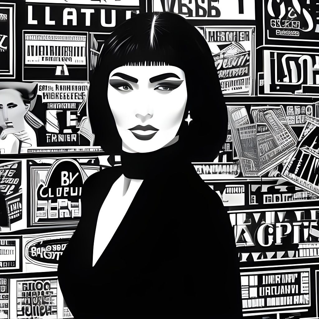 Beautiful Woman in Times Square Portrait