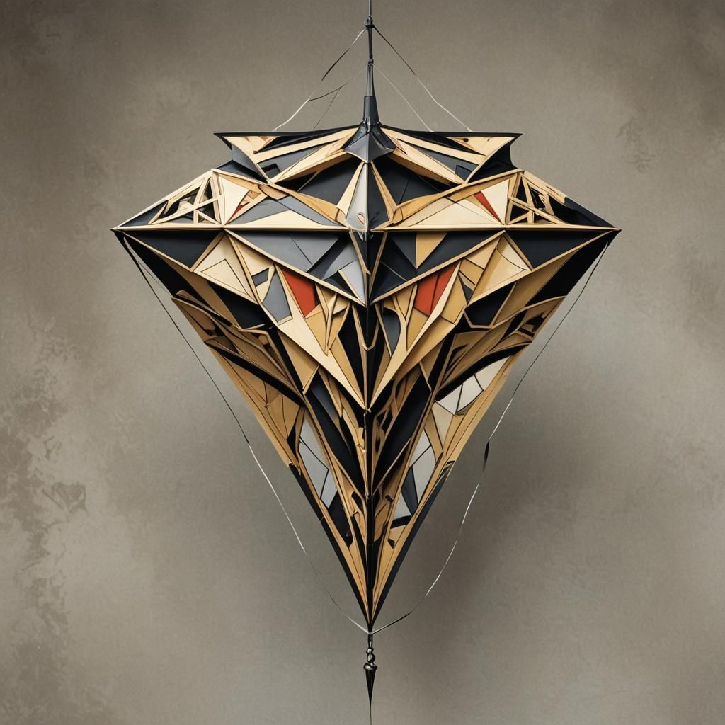 Elegant Sinister Geometric Kite Decoration