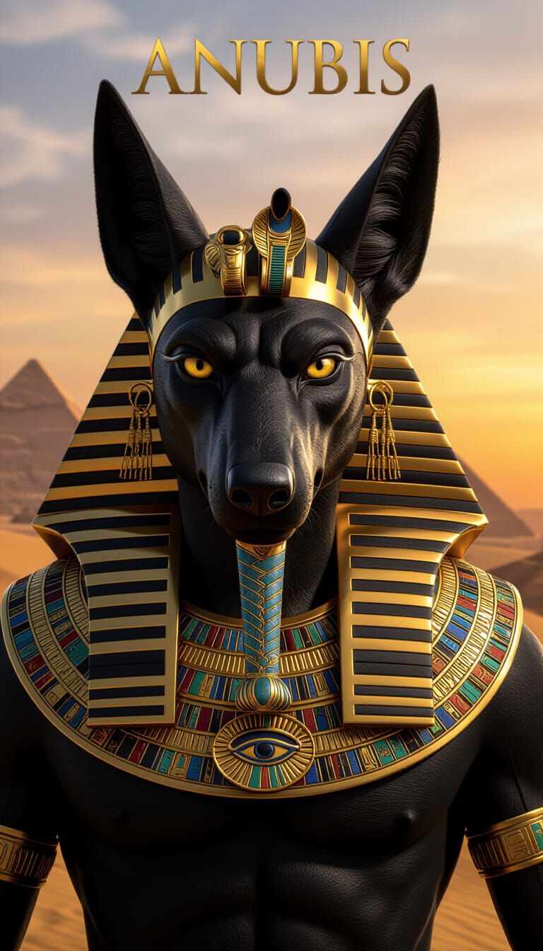 Anubis Portrait: Egyptian God of Afterlife