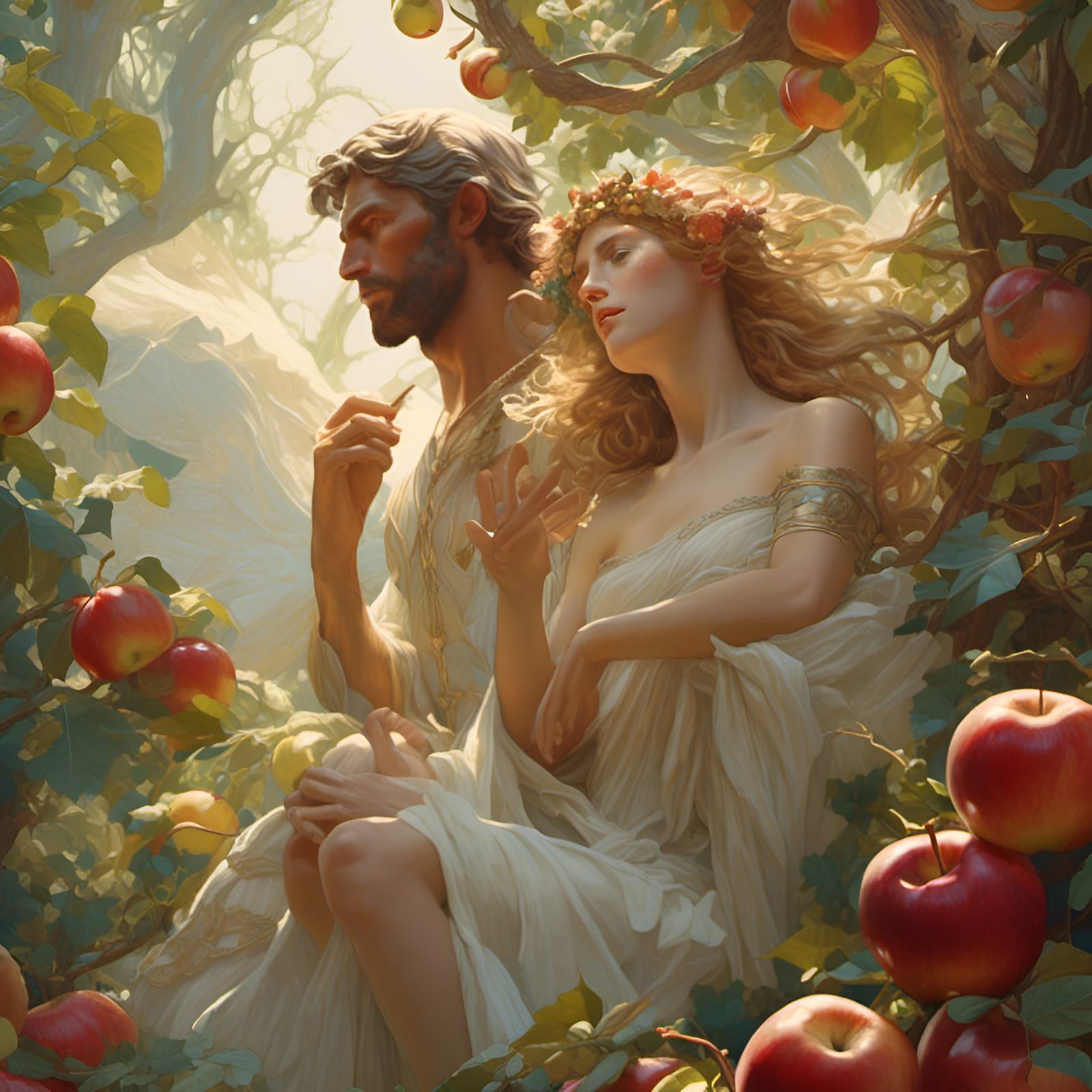 ADAM AND EVE WITH THE APPLE TREE 2