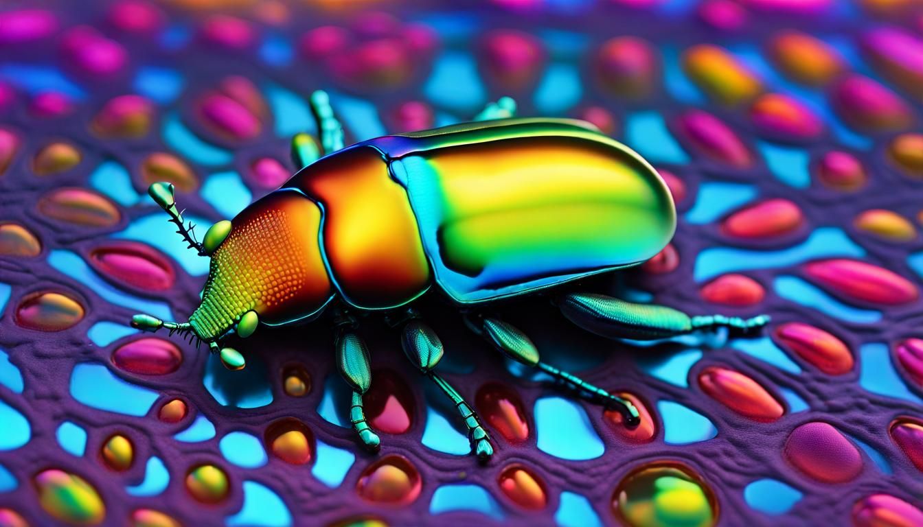 Holographic Jewel Beetle Surface: Microscopic 3D Photography
