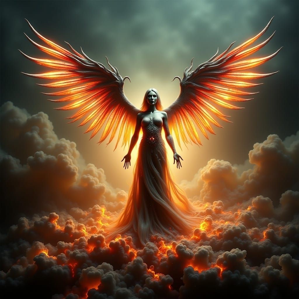 Surreal Wings of Freedom in Ultrarealistic Style