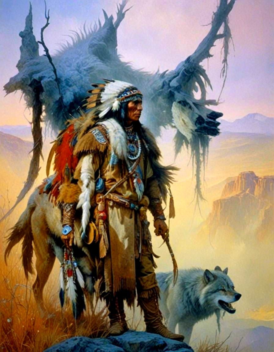 Native American Warrior Embarks on Spiritual Quest in Ethere...