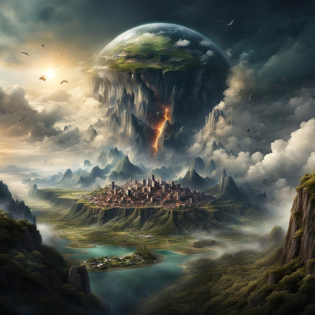 Epic Cinematic Landscape of Reality and Fantasy