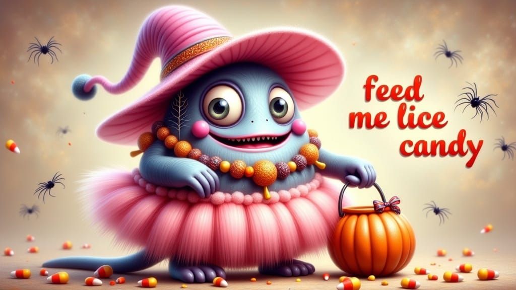 Creepy-Cute Monster in Halloween Costume