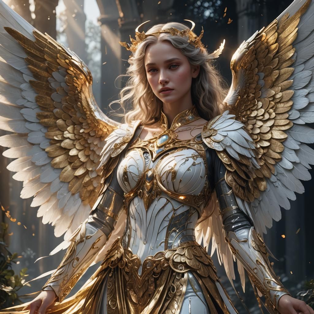 Ethereal Angel of Love in Detailed Matte Painting