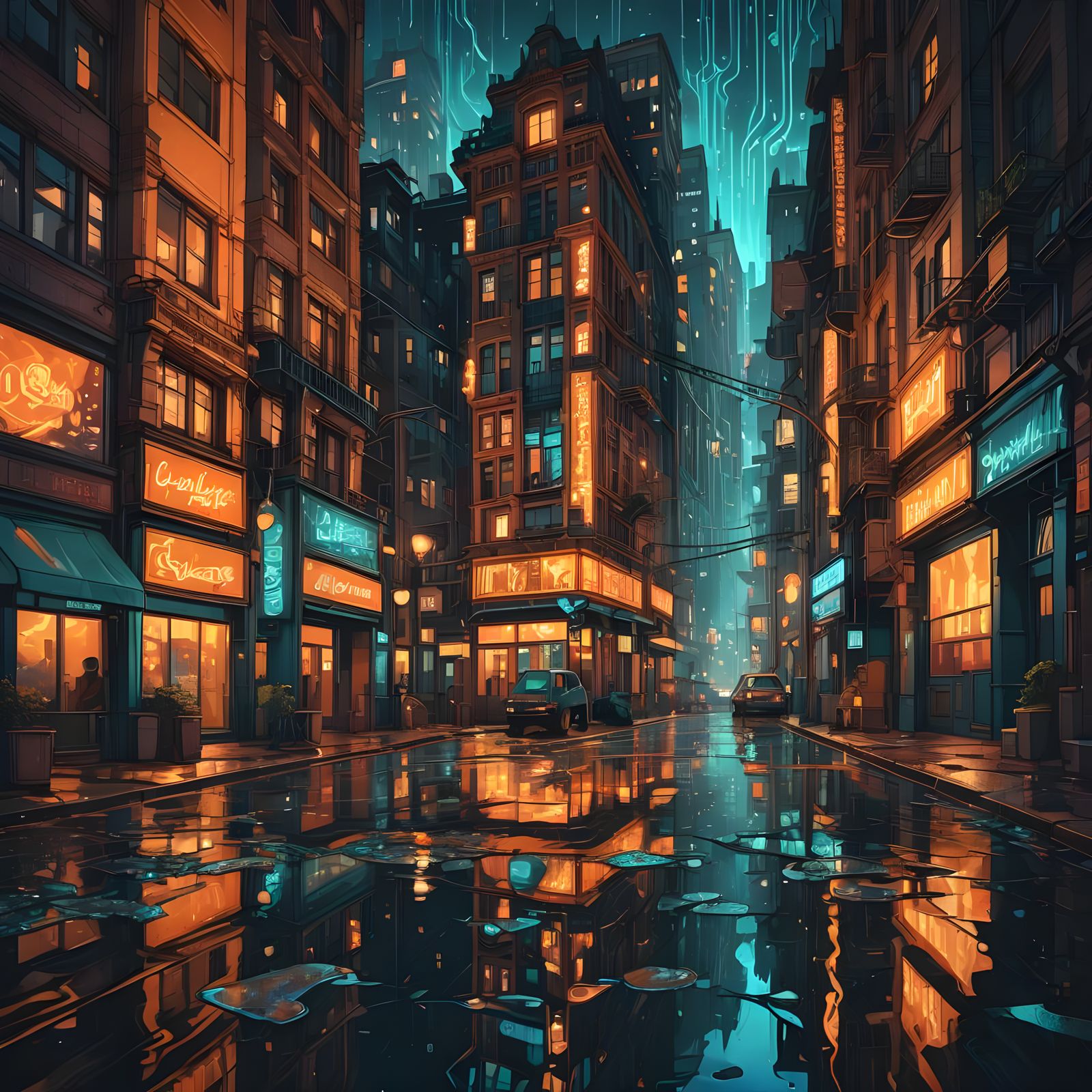 Dark Cul-de-Sac Reflects Hyperdetailed Unreal Engine Art