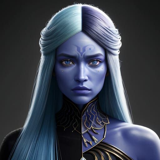 Hyper-Realistic Portrait of a Woman with Porcelain Skin and ...