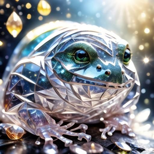Crystal Tree Frog Macro Photography in 8k