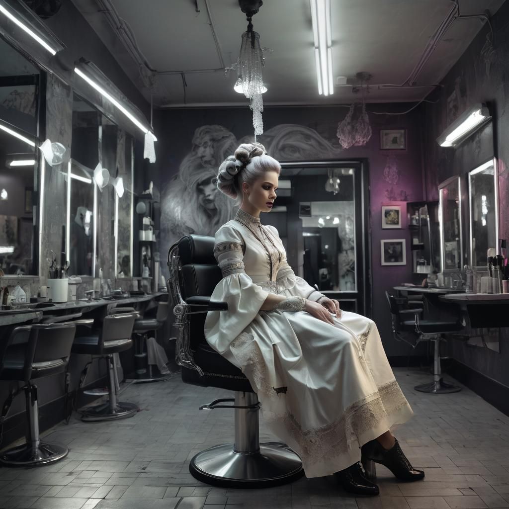 Hypermodern Hair Salon: Victorian Meets Cyberpunk
