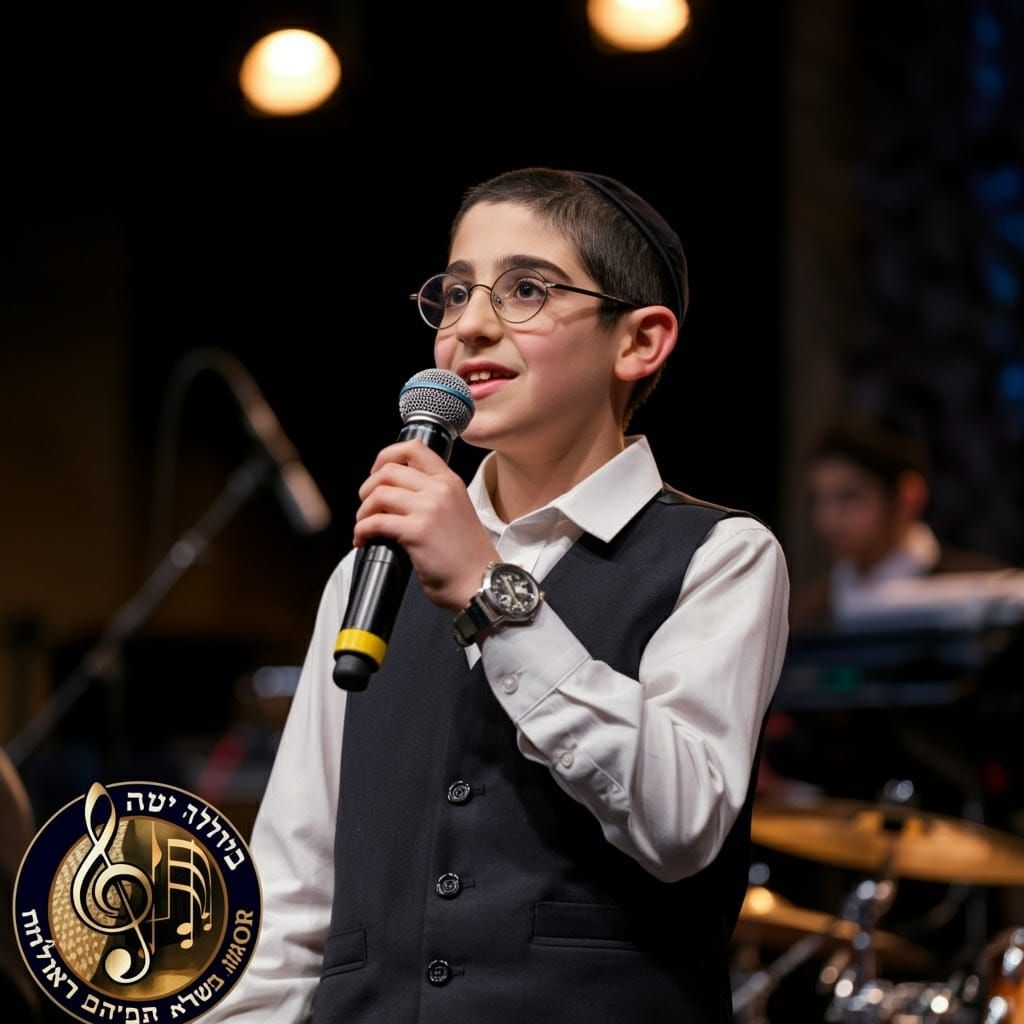 Ultra-Orthodox Boy Performs with Passion and Focus