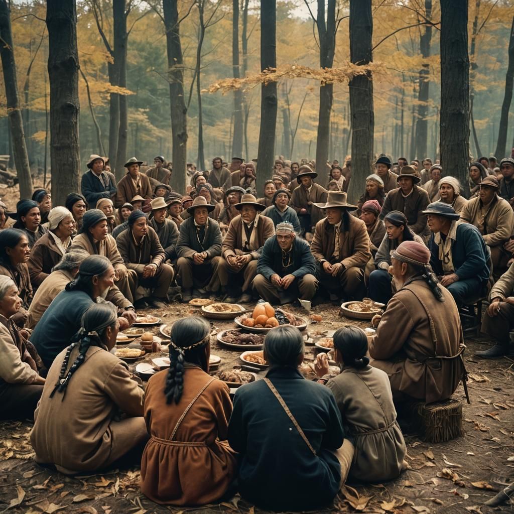 The First Thanksgiving: A Cinematic Film Still