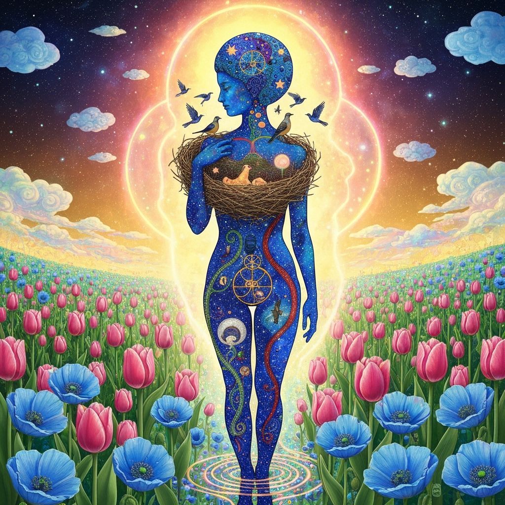 Cosmic Woman: Dreamlike Ernst Haeckel Concept Art