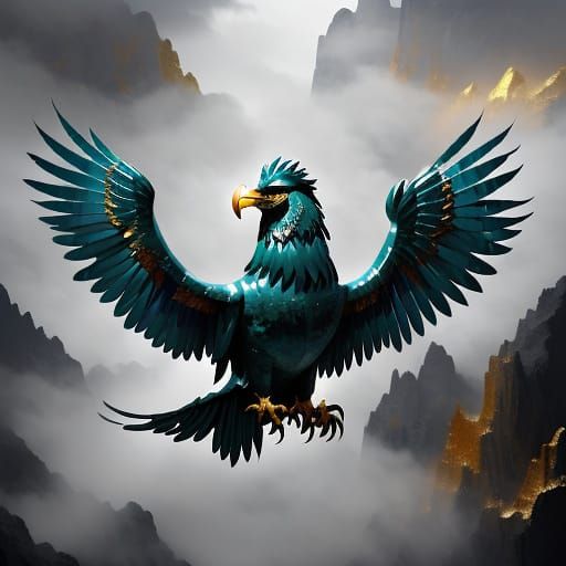 Majestic Gryphon Soars Through Mystical Skies