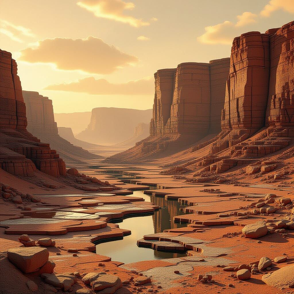 Rugged Metamorphic Rock Formation in Earthy Tones