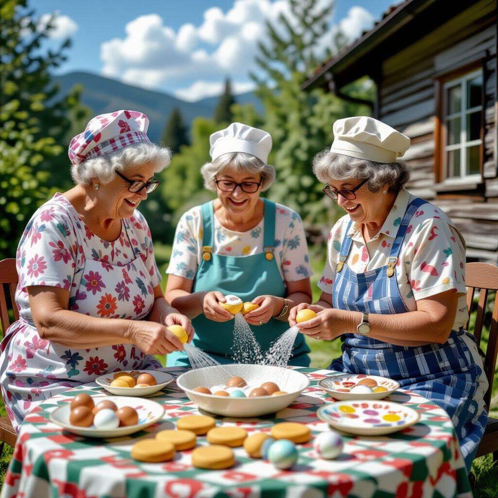 Elderly Folk and Whimsical Biscuits in Clockpunk Majolica St...