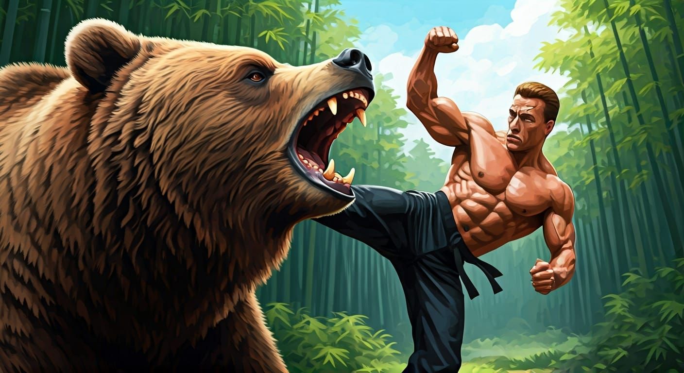 JCVD VS Bear 04