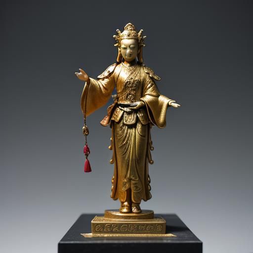 Guanyin Action Figure in 8K HDR