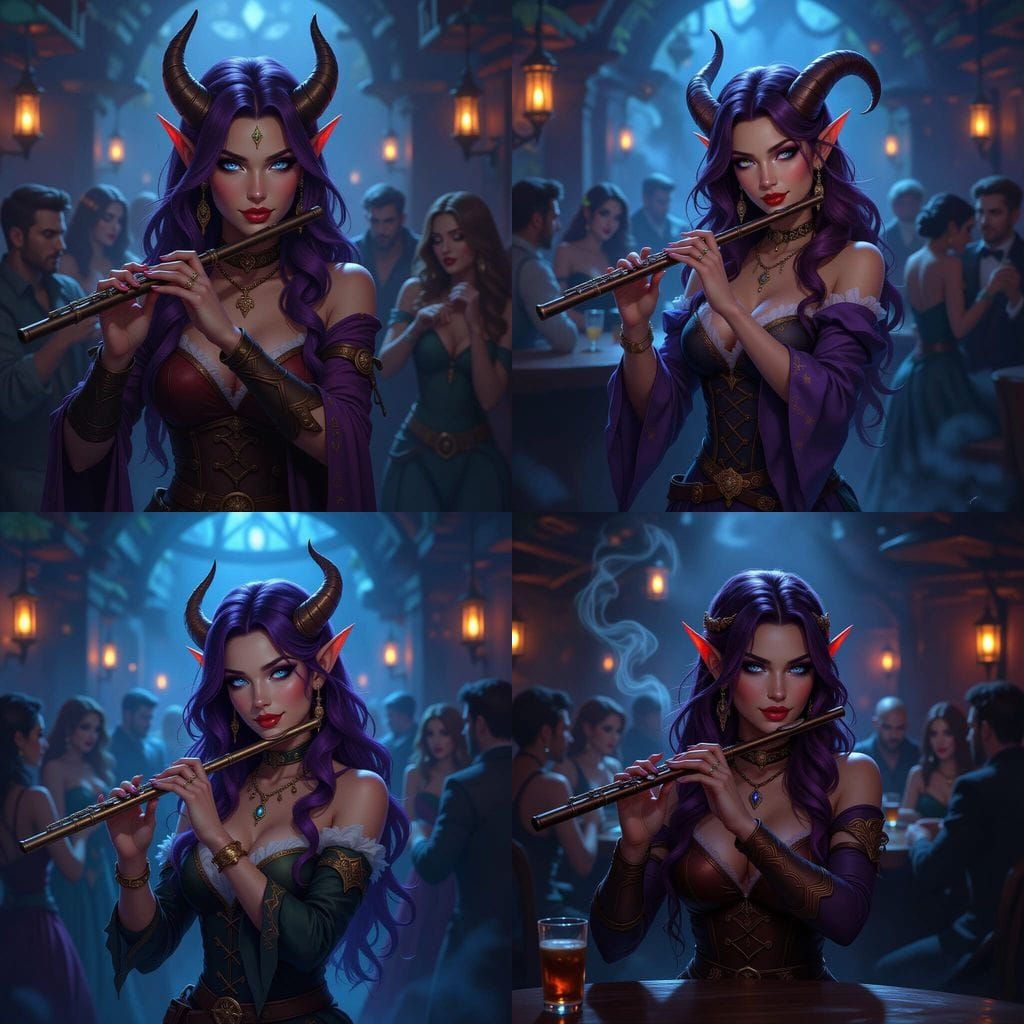 Enraptured Zariel Tiefling Flute Melody