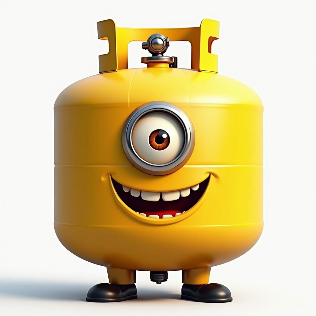 Minion Propane Tank: Cheerful Pop Art Illustration