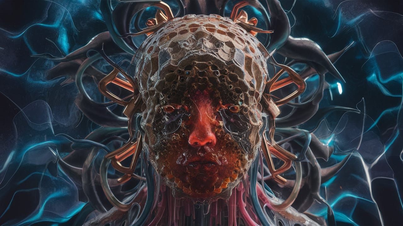 Anthropomorphic Chromecore Figure in Liquid Acrylic