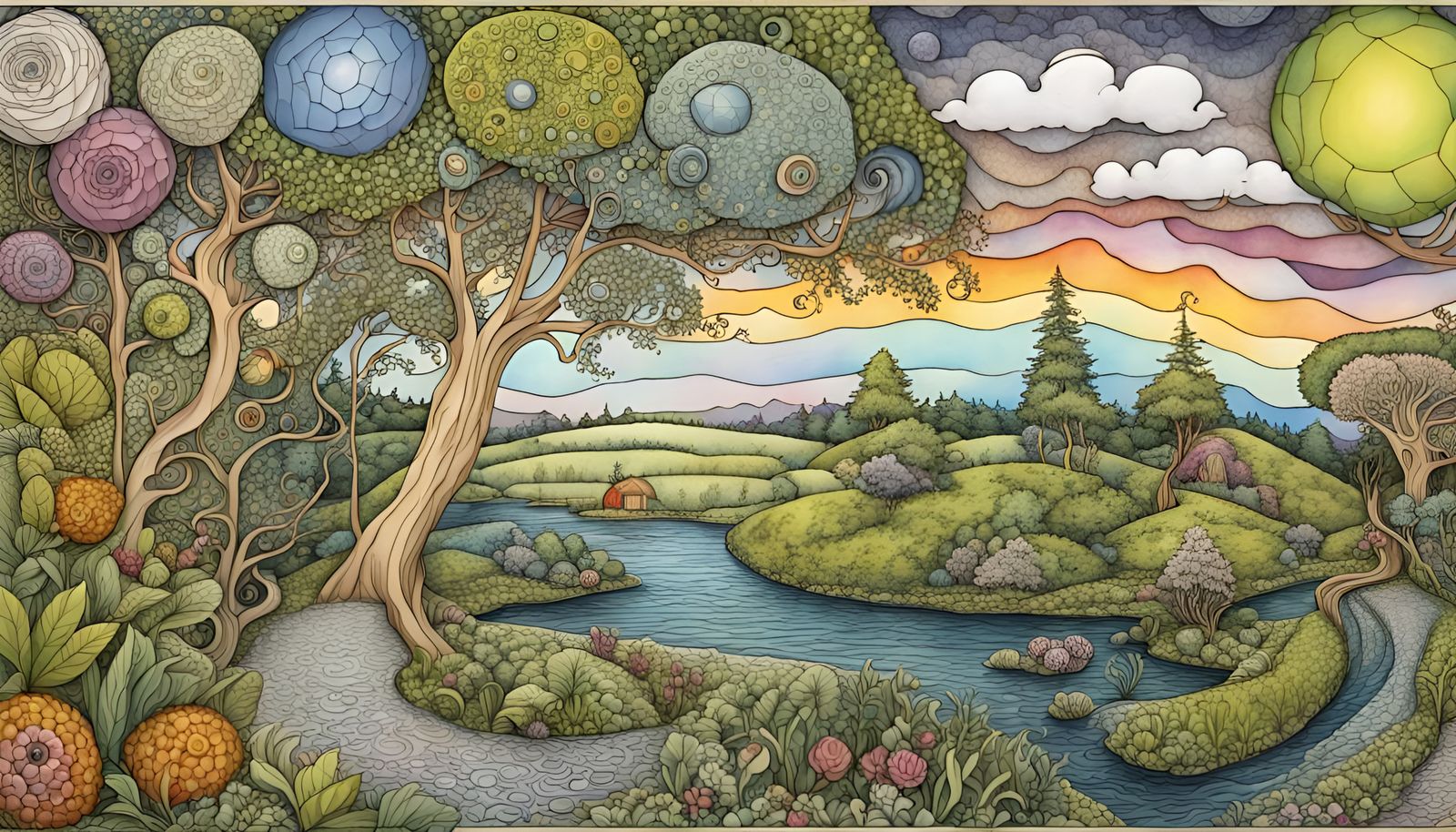 Fractal Wind in the Willows with Quantum Zentangle